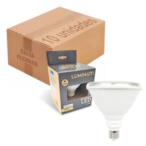 10x Lâmpada Par38 Led 15w 3000k Amarela Quente Prova D`água