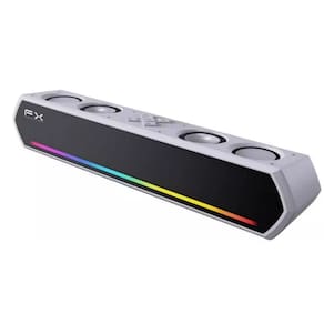 Caixa de Som 30W Bluetooth 4 Alto Falantes Branca LED RGB