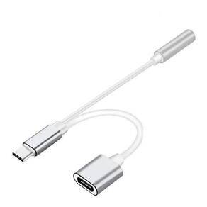Adaptador Cabo De Dados Tipo C Tipo Cf 2 Em 1 Com Auxiliar