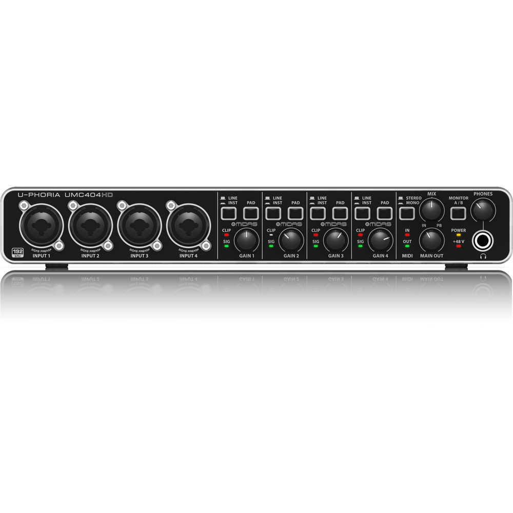 Interface De Áudio Behringer UMC404HD USB 2.0 4x4
