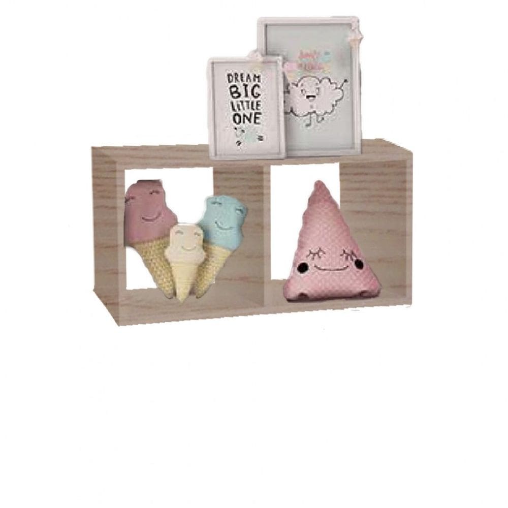 Nicho Duplo 50X25X20 cm Em mdf Madeirado