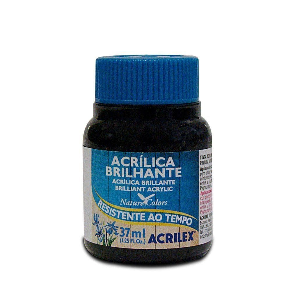 Tinta Acrilica Brilhante 37ml 520 Preto - Acrilex