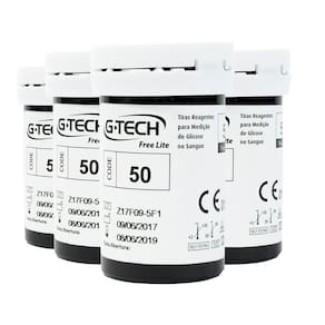 Kit 200 Tiras Reagentes Para Amostra No Sangue G-tech Lite