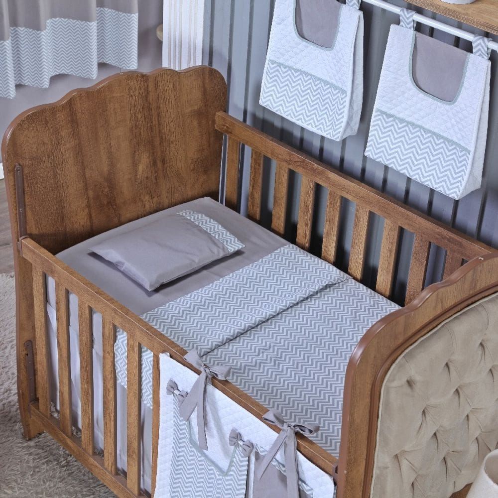 Kit de Berço Lençol + Fronha Percal de Algodão Menino Menina 3 Peças