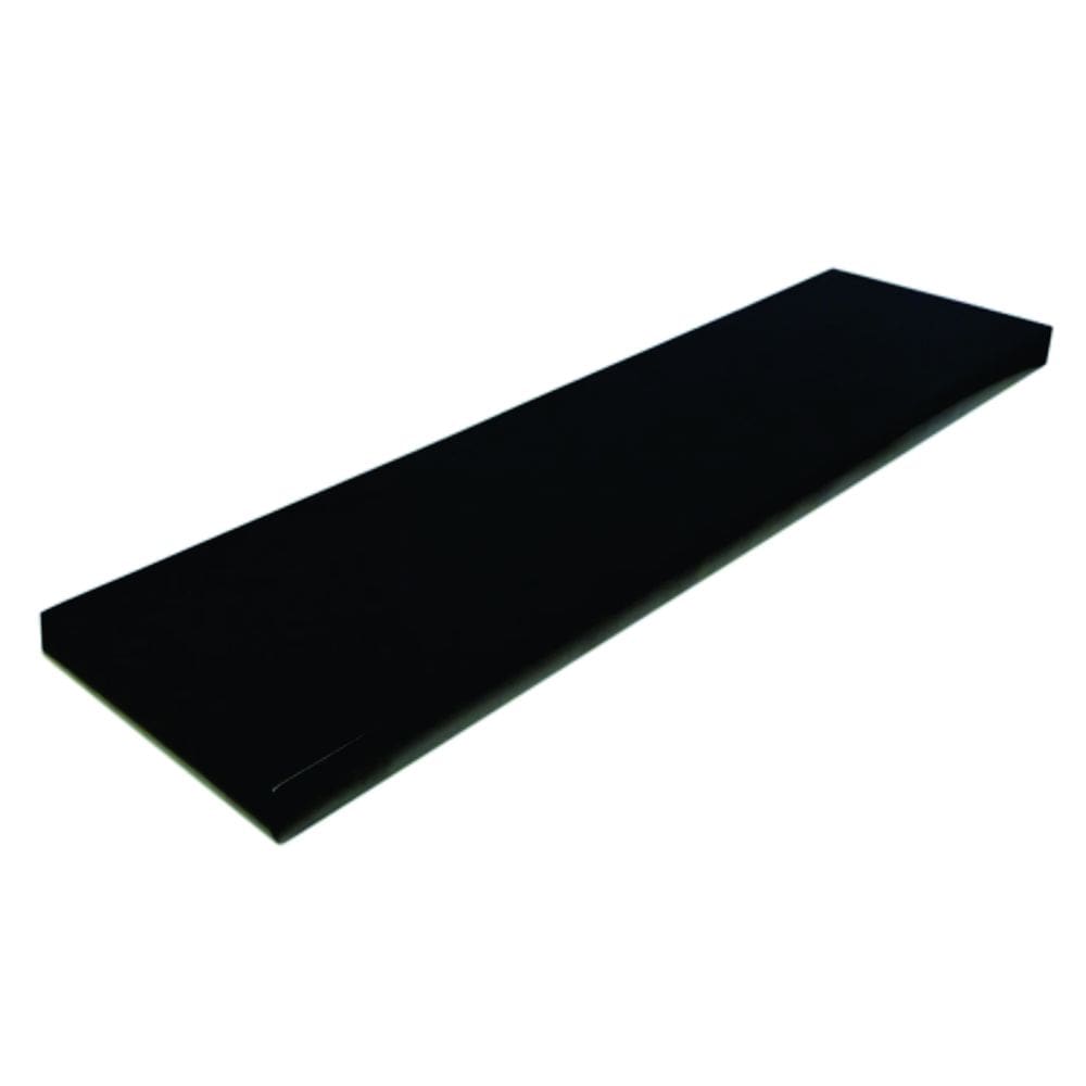 Prateleira Simples Preta 100X20 cm Com Suporte Em Mdf