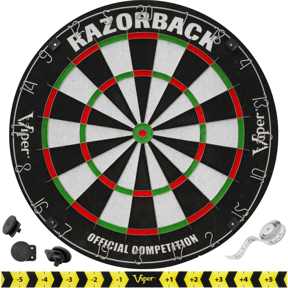 Ponta de aço credenciada pela Dartboard Viper Razorback WDF de 18"
