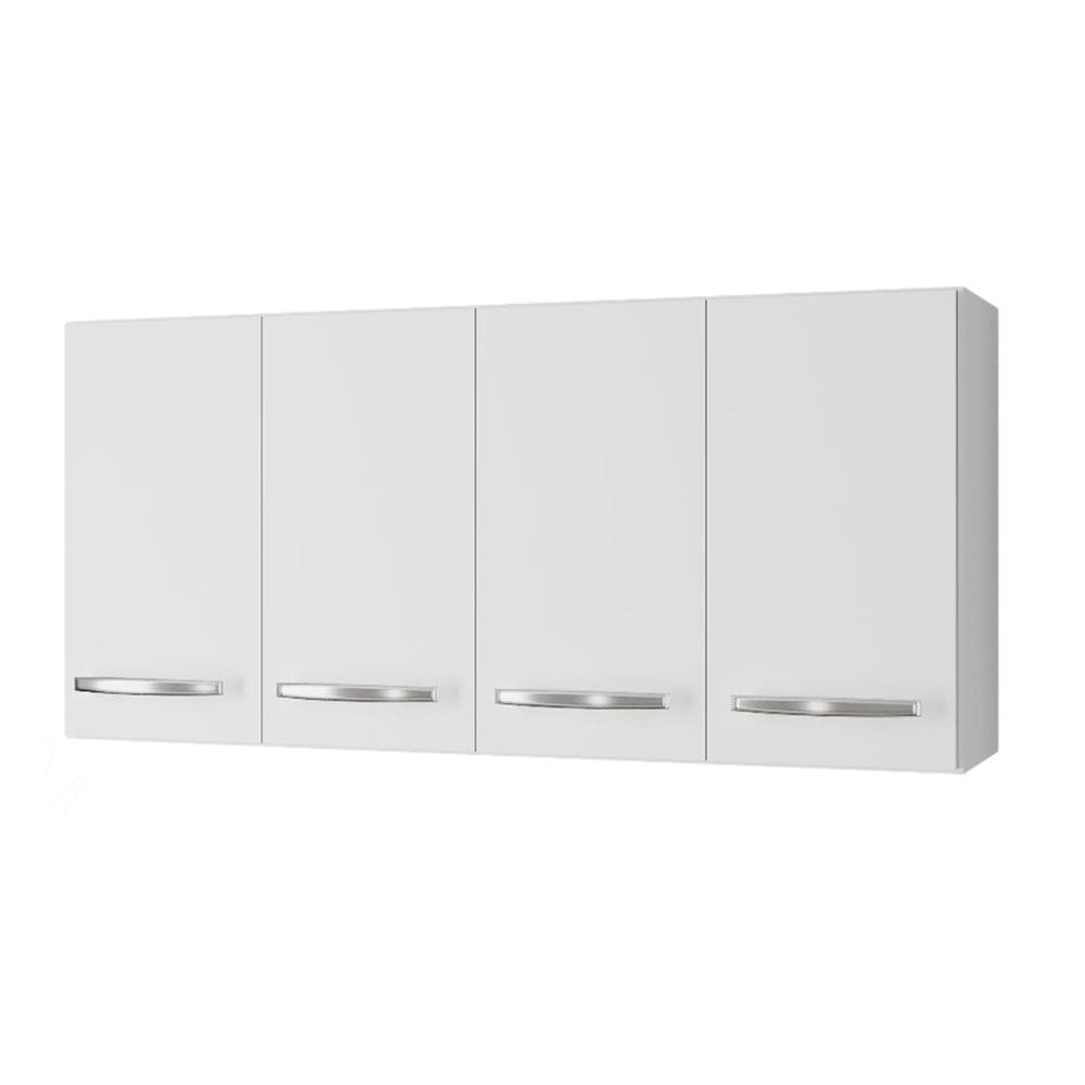 Armário Aéreo de Cozinha 1,20m com 4 Portas Mara Branco - Moblis