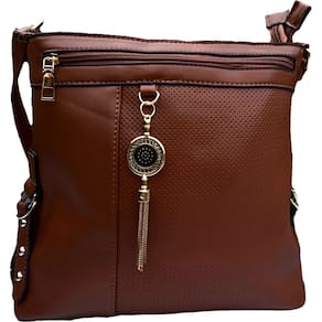 Bolsa Feminina Media Alça Transversal Sacola De Viagem Elegante Social Tiracolo Estilo Marrom