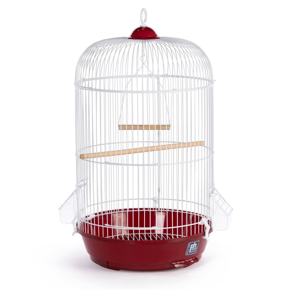 Bird Cage Prevue Hendryx Classic Round Red para pássaros pequenos