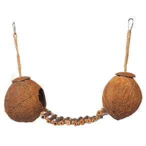 Toy Prevue Pet Products Naturals Double Coconut Walk para pequenos animais e pássaros