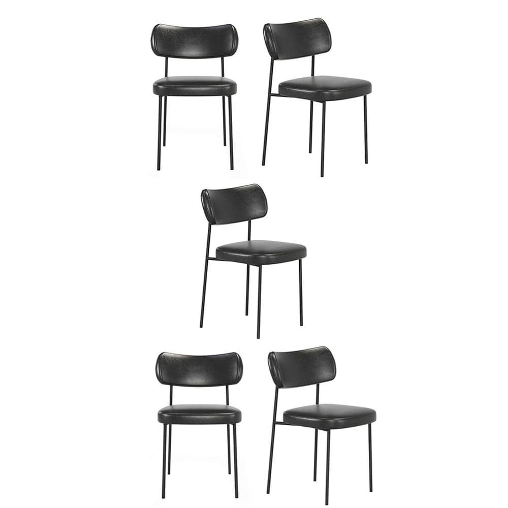 Kit 5 Cadeiras Camila Para Sala Jantar Gourmet em Aço Couríssimo EdeCasaMoveis