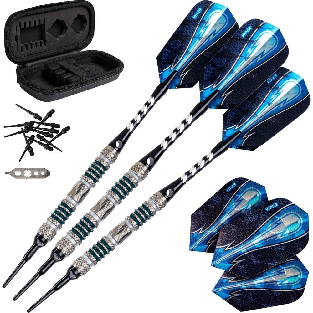 Conjunto de dardos Viper Astro 80% de tungstênio com ponta macia com estojo de 18 g