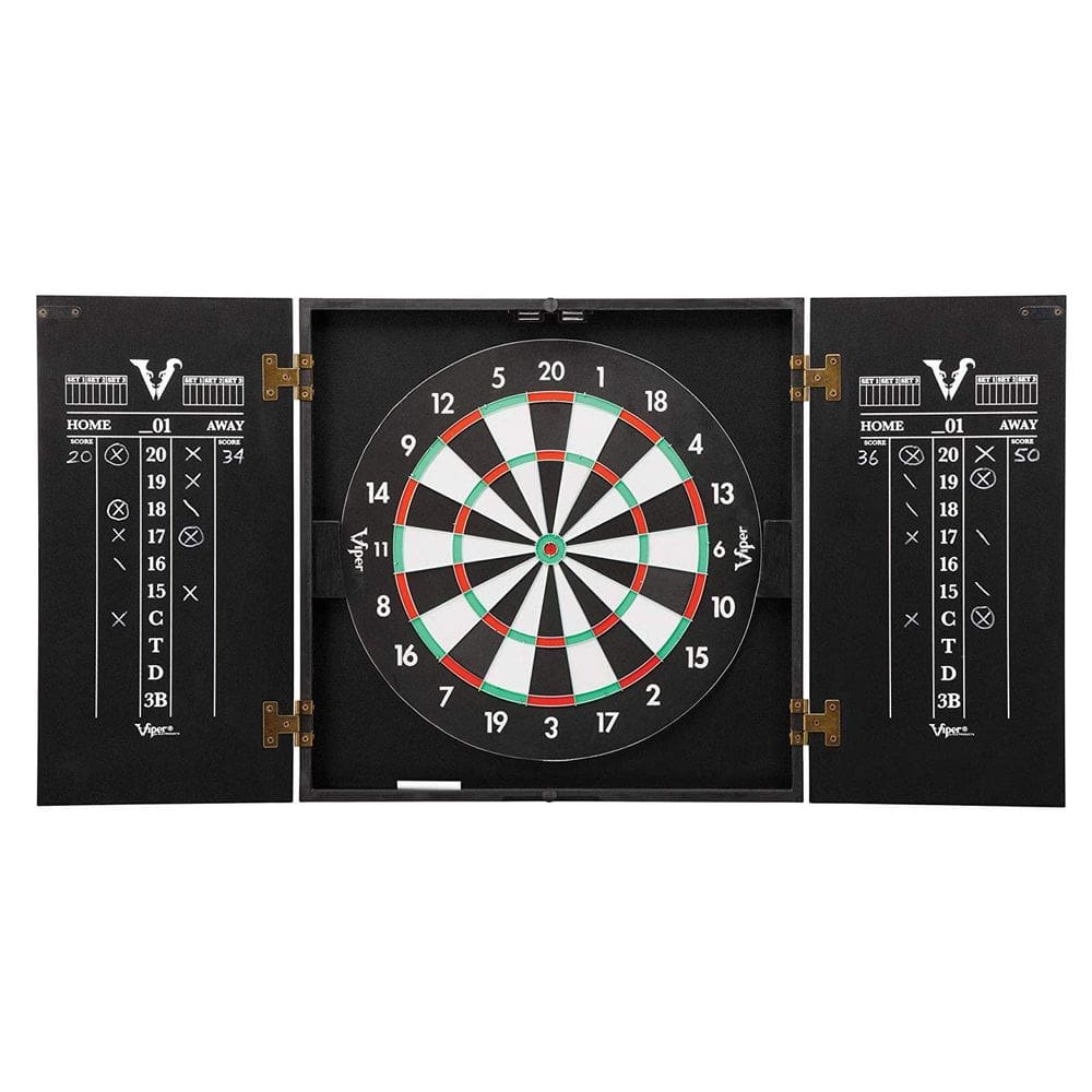 Conjunto de armários para dardos Viper Hideaway com placa de dardos com ponta de aço