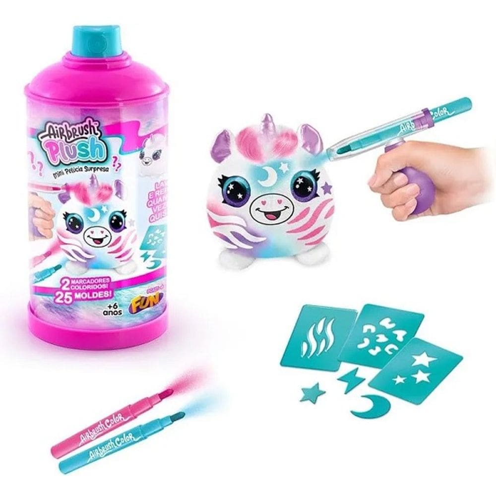 F0218-5 Fun Mini Pelucia Surpresa Para Pintar Airbrush