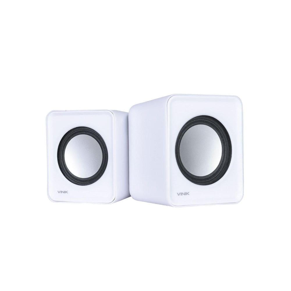Caixa De Som 2.0 Usb 5v 2x 1w Com Controlador De Volume Branca - Vs-01b