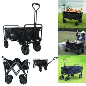Carrinho De Mão De Carga Dobrável Articulado Wagon Aço Transporte Suporta Atè 80kg 4 Rodas