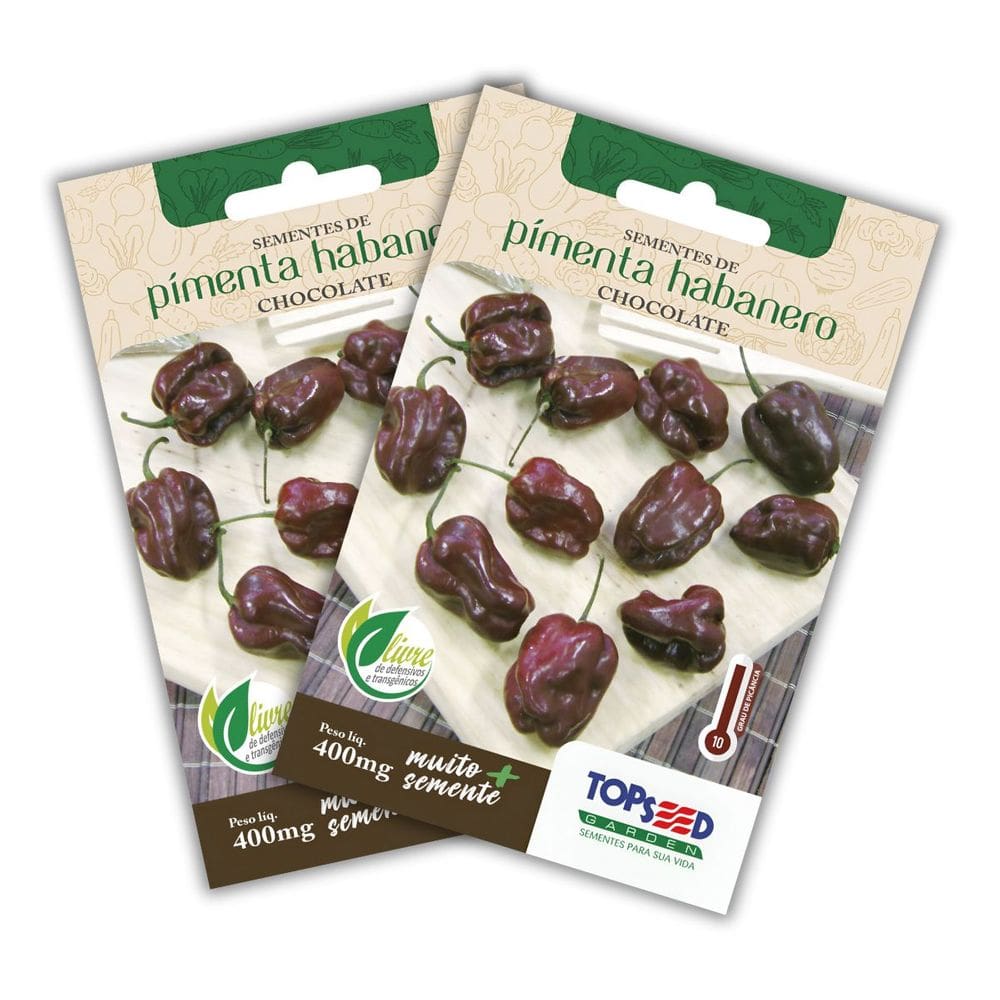 2x Semente de Pimenta Habanero Chocolate TOPSEED