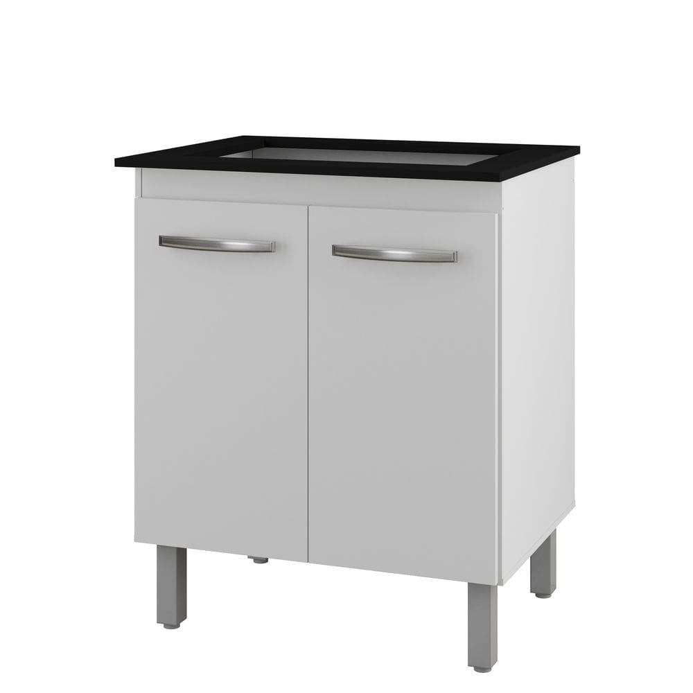 Balcão Cooktop 2 Portas Jade Branco - Moblis