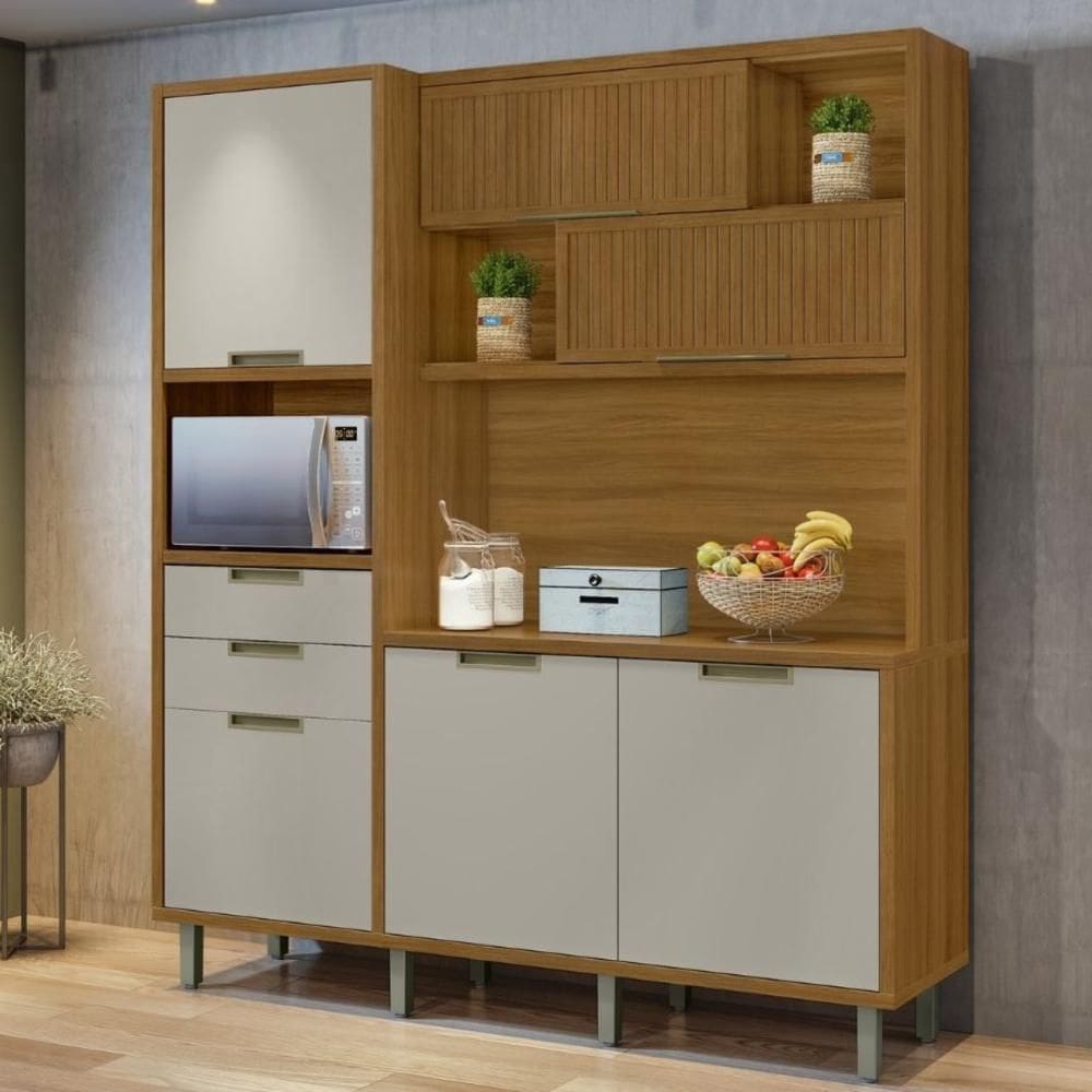 Cozinha Compacta Loft Imperatriz 6 Portas 2 Gavetas 100% Mdf Nesher