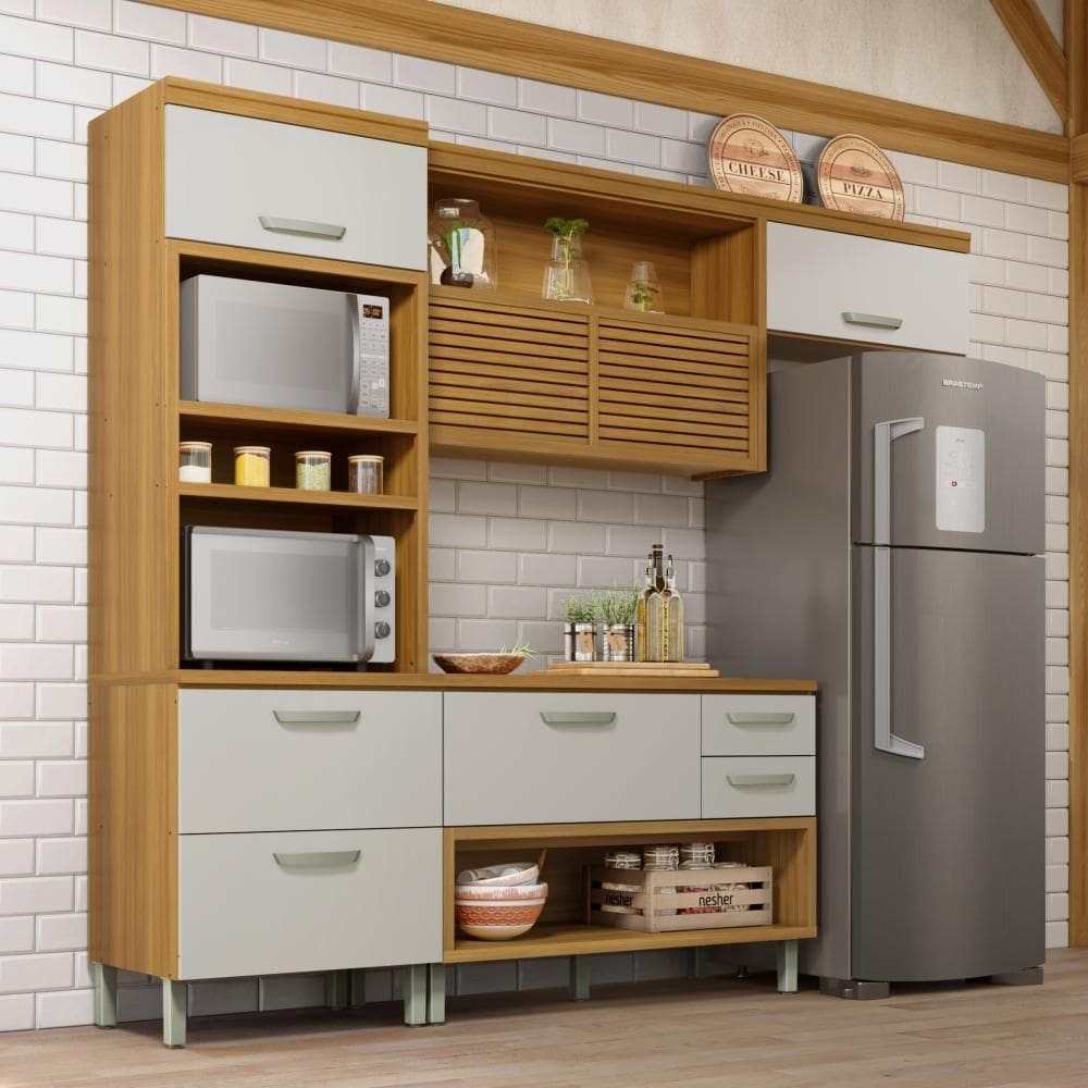 Cozinha Completa Com Torre Quente 100% MDF Princesa Nesher
