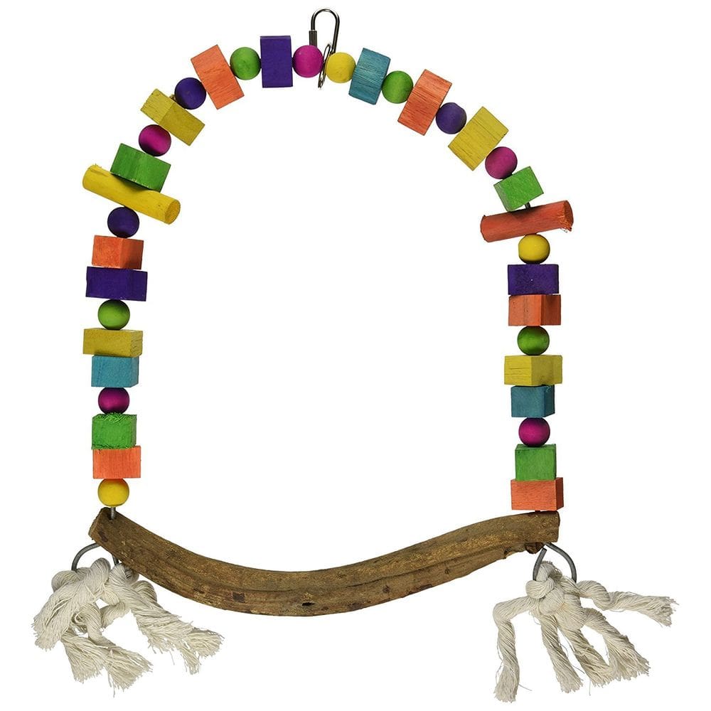 Brinquedo para pássaros Prevue Hendryx Bodacious Bites Wood Swing BPV62681