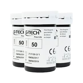Kit Tiras Reagentes Medição De Amostra No Sangue 150und G-tech Lite
