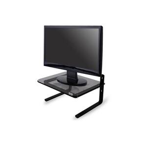 Suporte Para Monitor Office Reliza Preto Com Vidro Fume