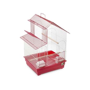 Pacote único Keet Cage Prevue Pet House Style 41614 vermelho/branco