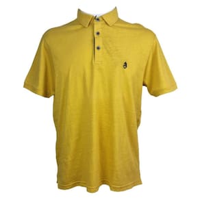 Camiseta Polo Masculina Wolf 100% Algodão Mostarda