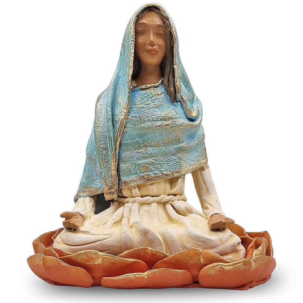 Estátua Maria Mãe De Jesus Meditando  18Cm