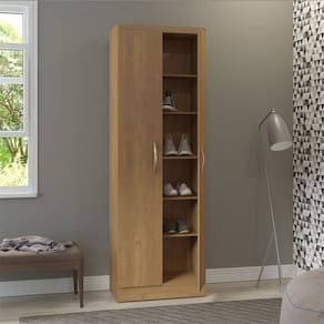 Armário Multiuso com 2 Portas 61x182cm MDP Carvalho 1011 Menu Móveis
