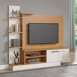 Painel com Rack Completo para TV 50 Pol 165x155cm MDP 0633 Menu Móveis