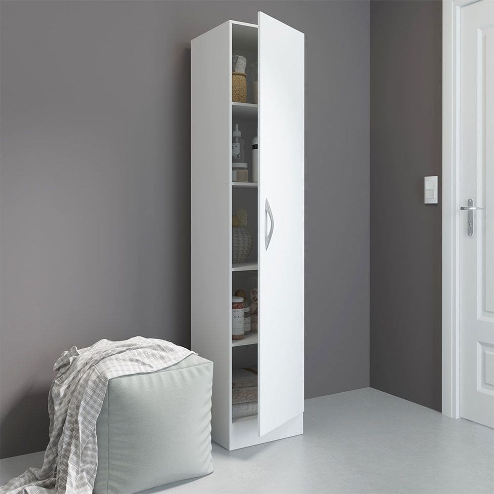 Armário Multuso com 1 Porta 39x182cm MDP Branco Menu Móveis