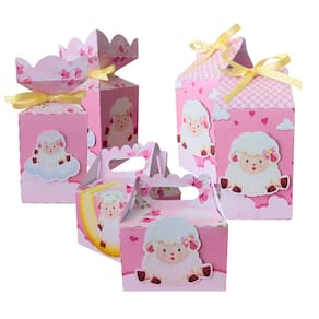 Kit 30 Lembrancinha Decorativa Ovelhinha Rosa 3d Chá de bebê