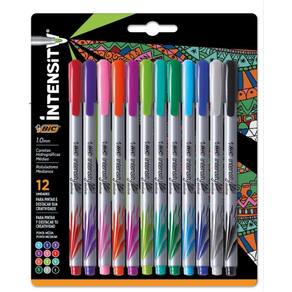 Caneta Com Ponta Porosa Intensity 1.0mm Colors 12cores - Bic