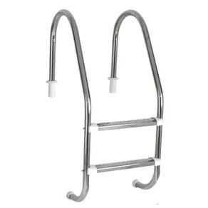 Escada para Piscina Tradicional 1 1/2" em Aço Inox 2 Degraus Anatômicos em Inox - Sodramar