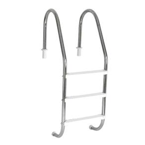 Escada para Piscina Tradicional 2" em Aço Inox 3 Degraus Anatômicos em ABS - Sodramar