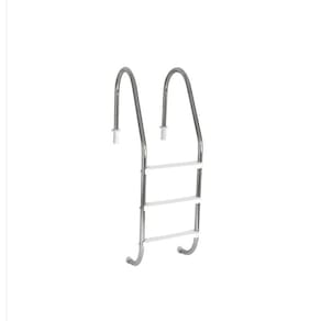 Escada para Piscina Tradicional 1 1/2" em Aço Inox 3 Degraus Anatômicos em ABS - Sodramar