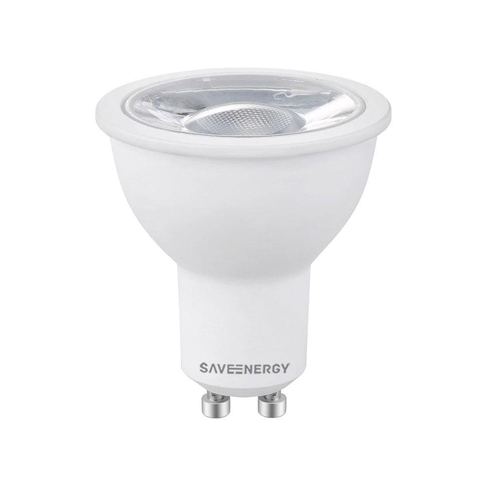Kit 6 Lâmpada Led Mr16 Gu10 7W Save Energy 2700K Bco Quente