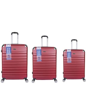 Conjunto Malas Viagem 3 Peças Abs Rígido Rodinhas 360º E