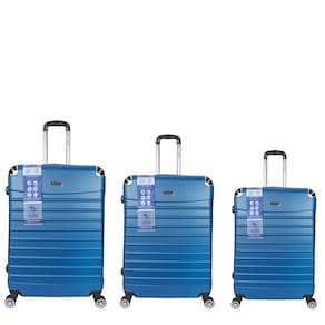 Conjunto Malas Viagem 3 Peças Abs Rígido Rodinhas 360º E