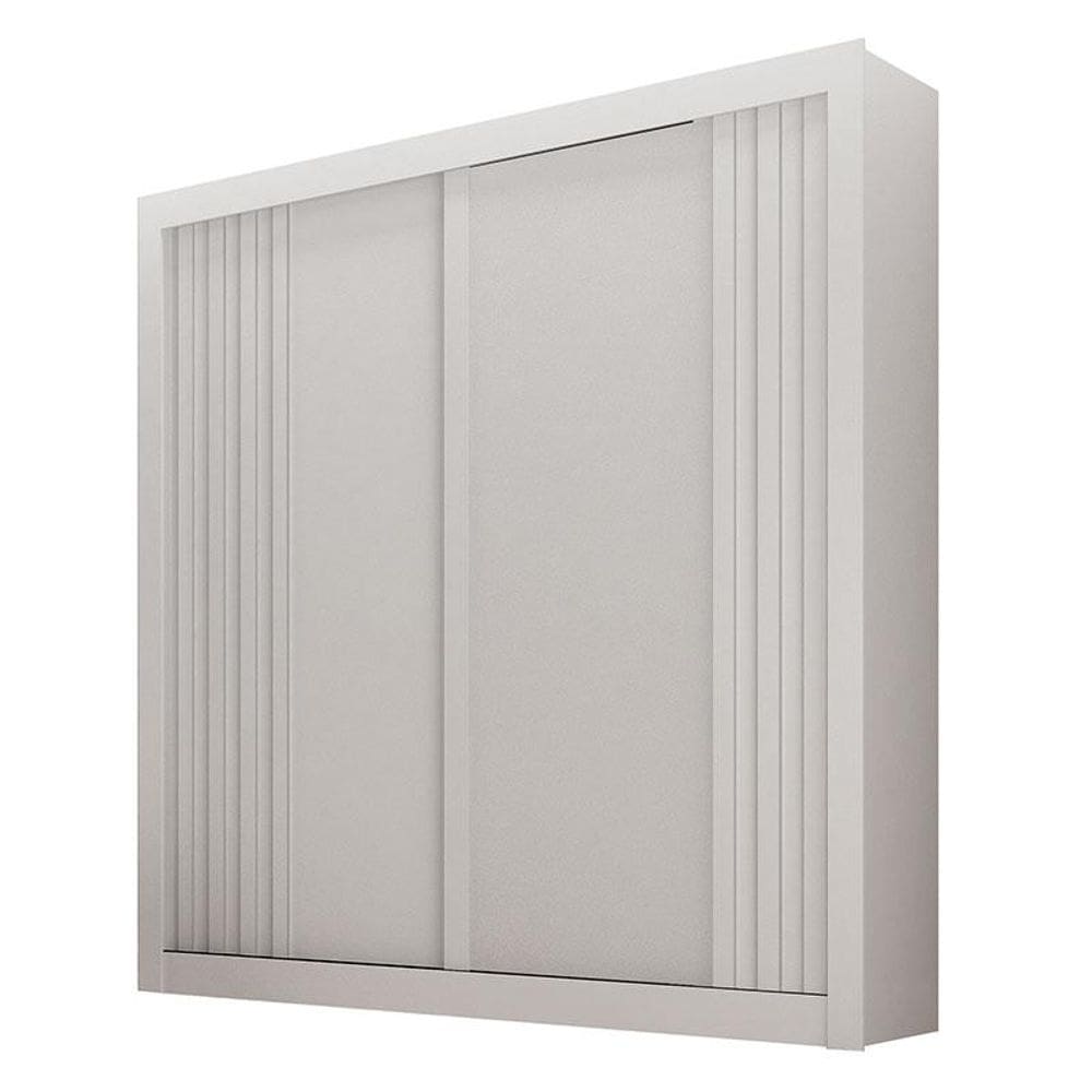 Guarda Roupa Solteiro 2 Portas Milano Branco - Leifer Móveis