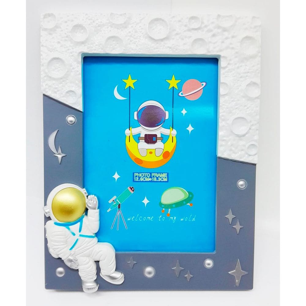 Porta Retrato Espacial De Astronauta Foguete Nasa 3D Moldura