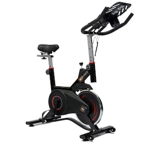 Bicicleta Spinning WCT Fitness 8Kg Roda de Inércia Cor Preto e vermelho