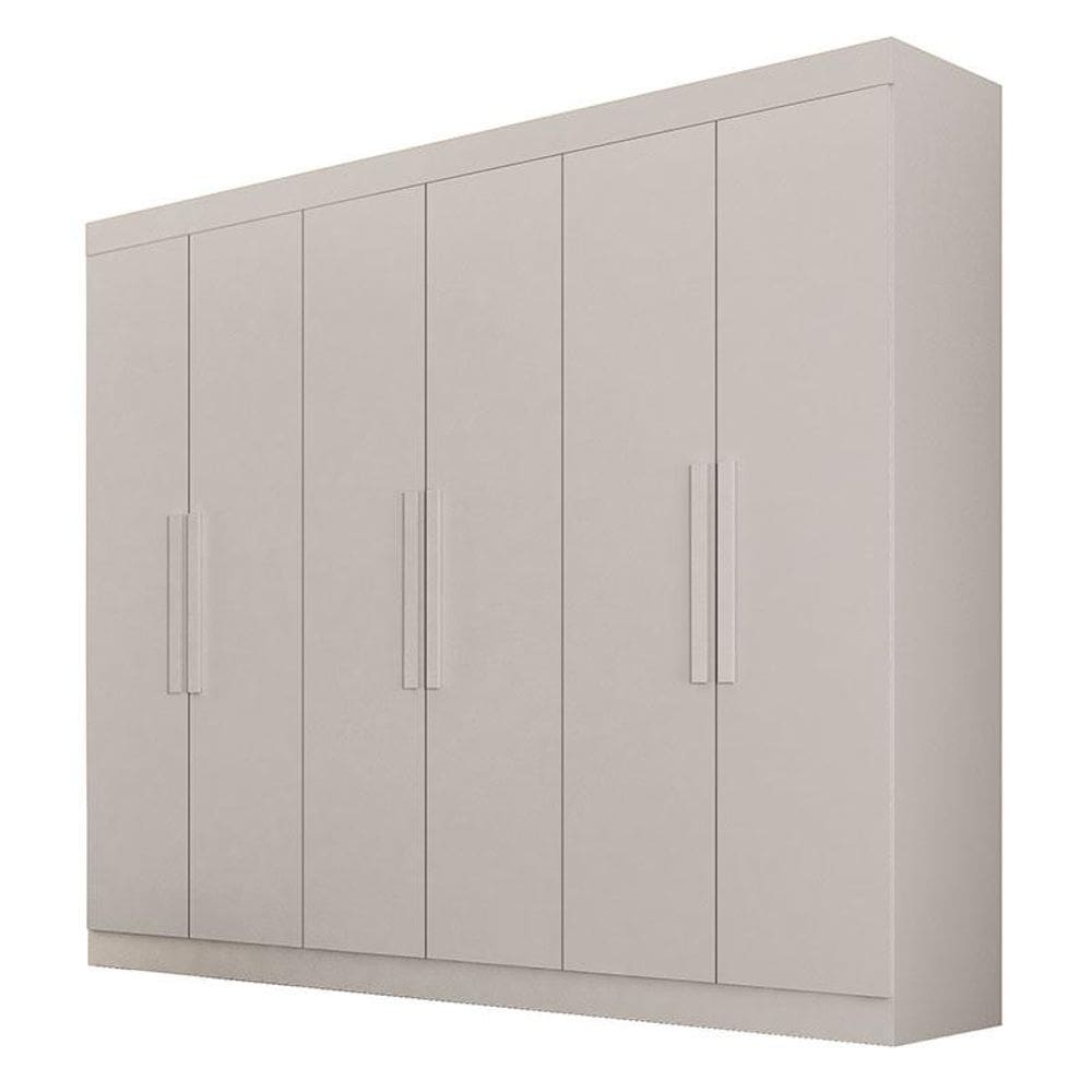 Guarda Roupa Casal 6 Portas Canadá Branco - Leifer Móveis