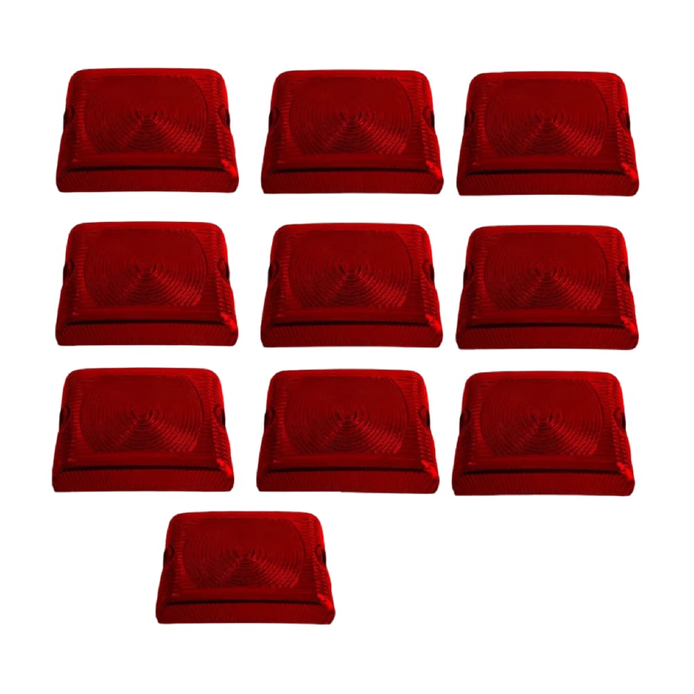 10 Lente Lanterna Lateral Retangular Carreta Furgao Gf0030