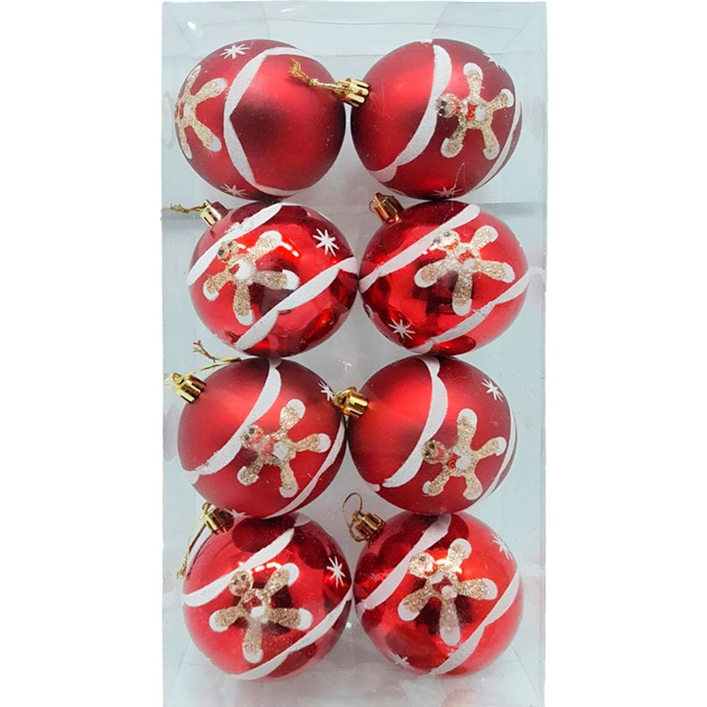 Kit 16 Bolas Enfeite Natalino Árvore Natal Vermelho Branco