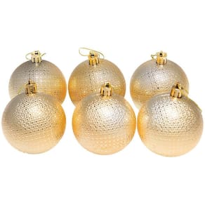 Kit 16 Bolas Natalinas Enfeite Árvore de Natal 7cm Dourado
