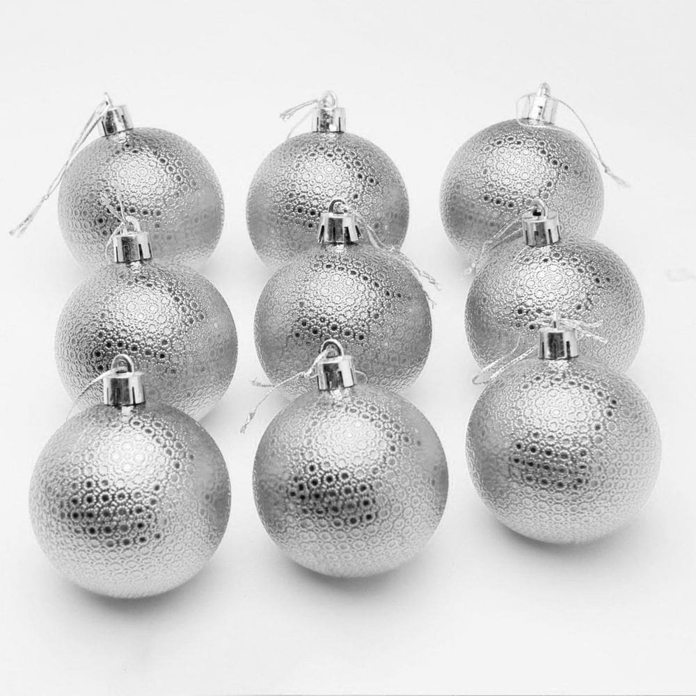 Kit 24 Bolas Enfeite Natalino Árvore Natal 60mm Prata