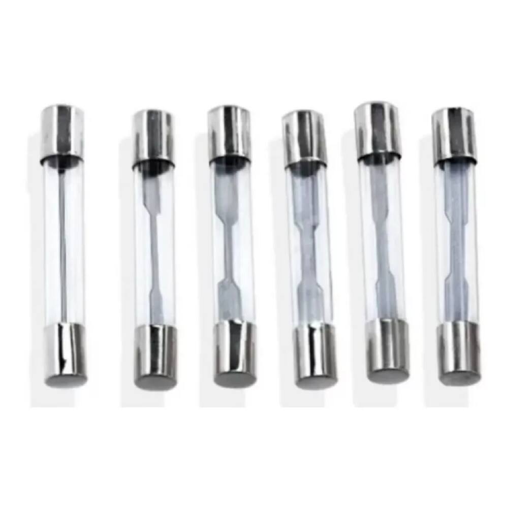 Kit Com 5 Fusivel Vidro 5 Amperes